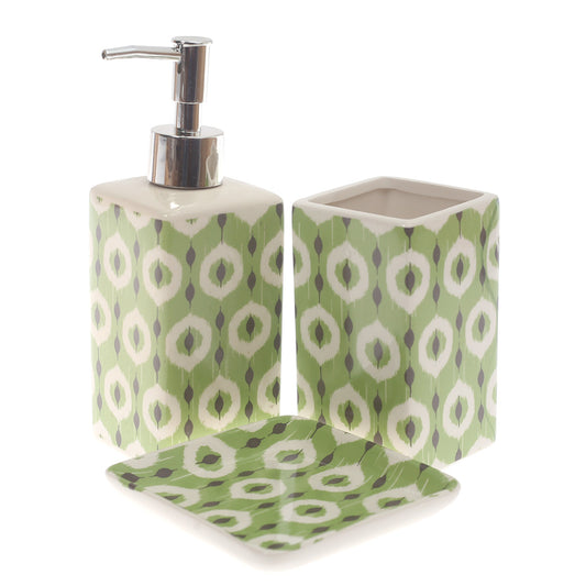 3Pcs Bath Set Green 8 X 8 Inch Gs-01