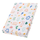 Playful Printed Single Bed Sheet 68x96 – Multicolor Geometric Design