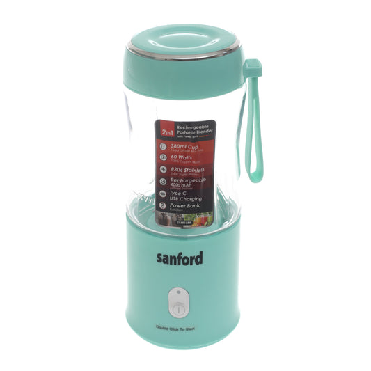Sanford Rechargeable Portable Blender 380ml – USB Rechargeable with Power Bank Function
