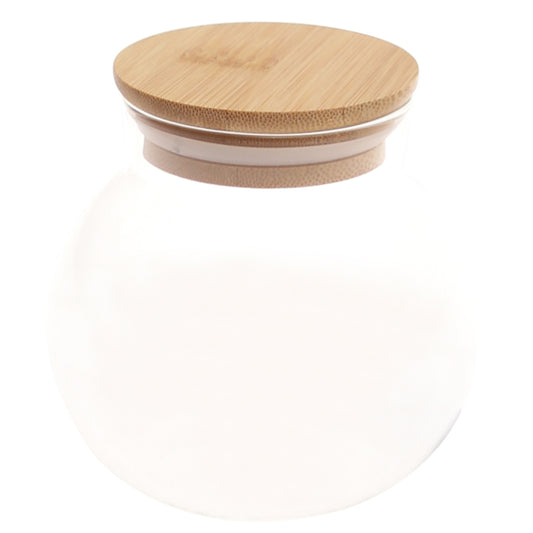 500 ml Landscape Glass Jar with Bamboo Lid – Airtight Storage Container - Habitt