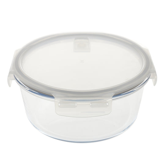 Glass Food Storage Bowl with Lid – 1750ml Round Airtight Container
