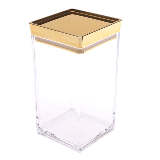 1Pc Acrylic Storage Jar with Golden Lid – 26-14