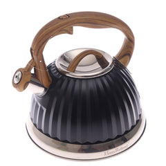 Haus Roland Whistling Kettle – 6-1 (Black with Wood Finish Handle)