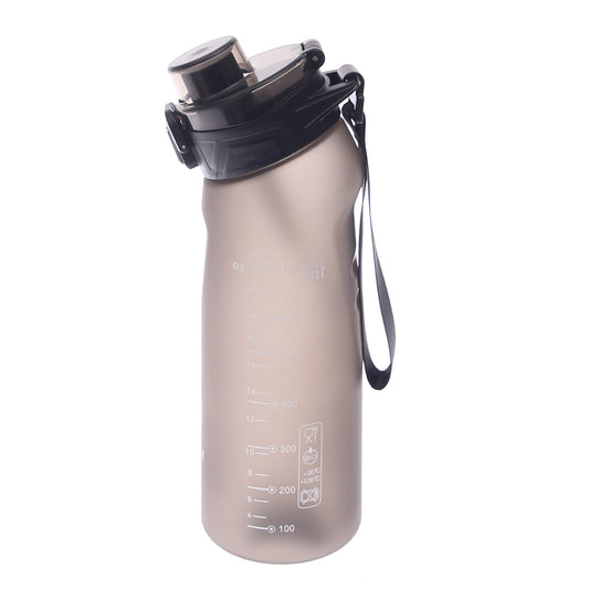 Plastic Sports Water Bottle with Strap – 32-5 (Brown)