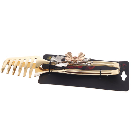 Golden Flower Design Serving Tong – 4-1