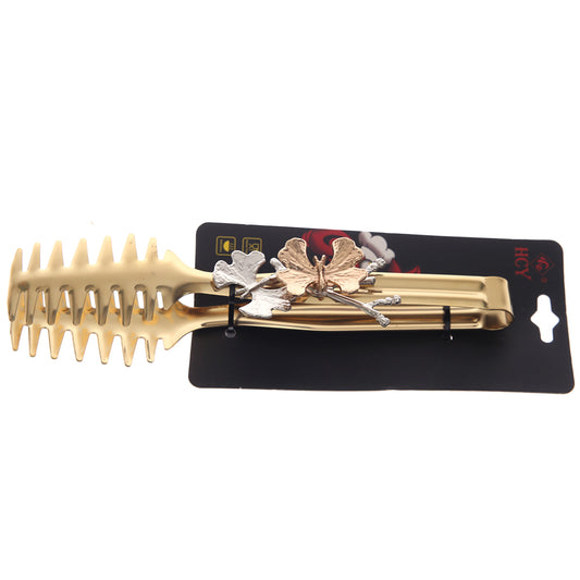 Golden Flower Design Pasta & Salad Tong – 4-3