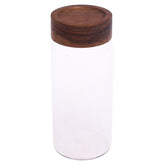 Medium Glass Jar with Wooden Lid – GPG65150 - Habitt