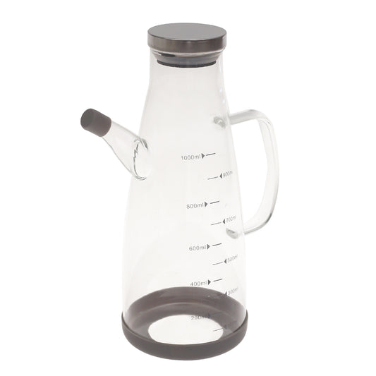 1 Litre Glass Oil Bottle with Handle and Spout