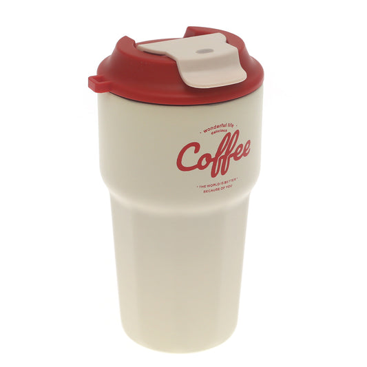 420 ml Reusable Coffee Sipper Travel Mug | Flip-Top Lid, Spill-Resistant & Stylish Design