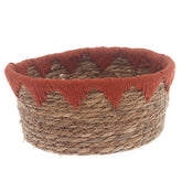 Storage Basket – Medium Rust Handwoven Natural Fiber Basket (11 x 5 Inch) - Habitt