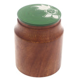 Wooden Decorative Jar – Green | Stylish Home Accent Piece - Habitt