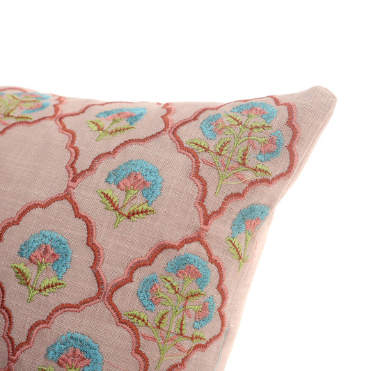 Blush Buta Cotton Cushion Cover – 12x18 Inch Decorative Pillow Cover for Sofa & Bed