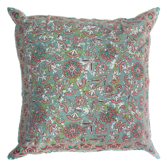 Mehr Floral Cotton Cushion Cover – 20x20 Inch Decorative Square Throw Pillow Case