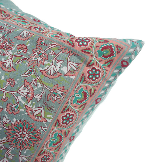 Mehr Floral Cotton Cushion Cover – 20x20 Inch Decorative Square Throw Pillow Case