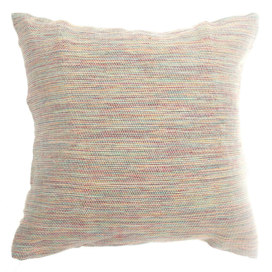 Sahar Textured Cushion Cover 18x18 – Handwoven Cotton Throw Pillow in Subtle Multicolor Weave