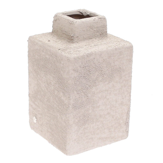 Textured Square Decorative Vase – Medium (005)
