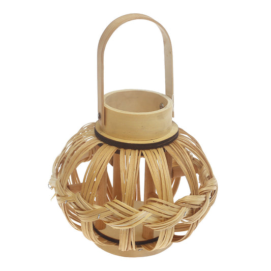 Handcrafted Hanging Lantern – Natural Bamboo Weave Design