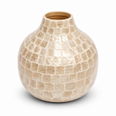 Beige Mother of Pearl Vase