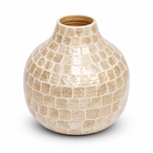 Beige Mother of Pearl Vase
