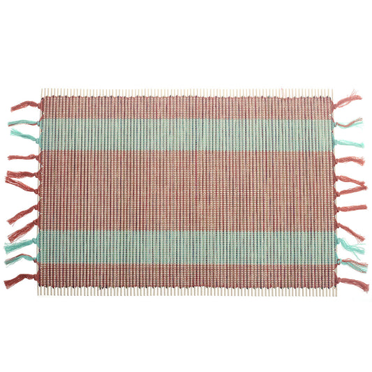Shaded Pastels Bamboo Placemat 13x19" – Eco-Friendly Handwoven Table Mat