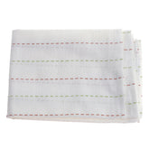 White Kantha Cotton Napkins – Set of 2 Hand-Stitched Table Napkins - Habitt