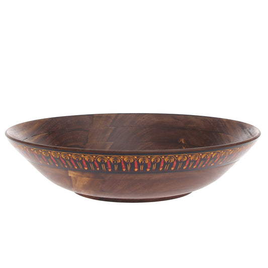 Handcrafted Wooden Bowl – 12"