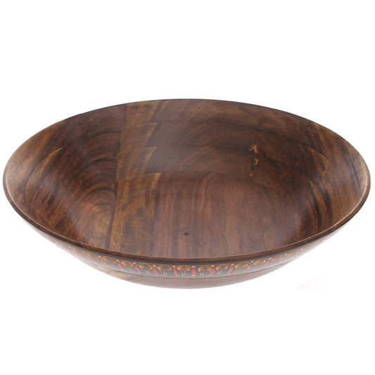 Handcrafted Wooden Bowl – 12"