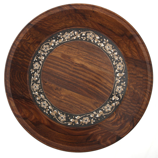 Handcrafted Wooden Dish – 18" x 2.5"