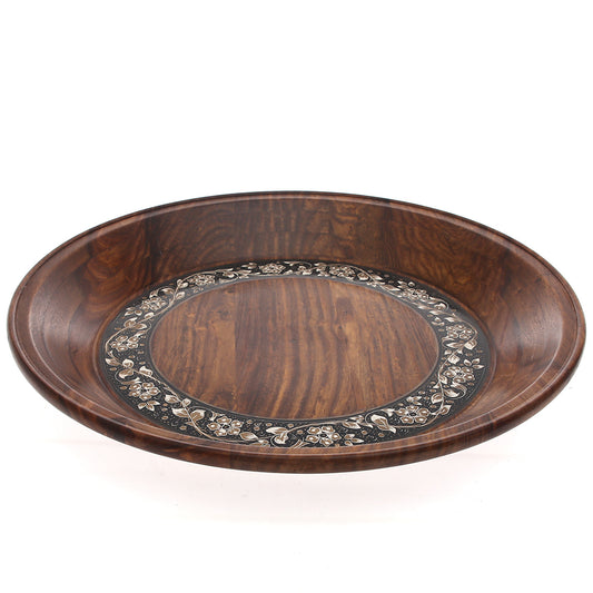 Handcrafted Wooden Dish – 18" x 2.5"