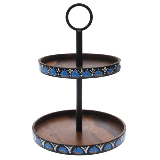 Handcrafted Wooden Pastry Stand – 2 Tier (12" x 16")