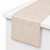 Beige, Brown & Gold Mother of Pearl Tile Table Runner – 14 x 45 Inch