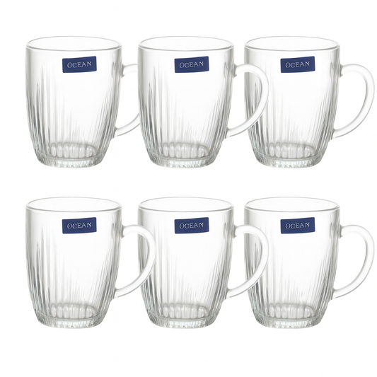 520 ml Premium Glass Juice Mug – Heavy-Duty Beverage Mug Set of 6 for Juice, Water, Shakes & Daily Use