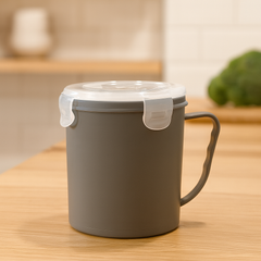 Airtight Soup Cup – Leak-Proof Food Container Mug with Handle & Locking Lid (Assorted Colours)