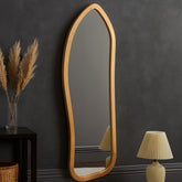 Oafleaf Wall Mirror – Modern Wooden Frame Decorative Mirror - Habitt