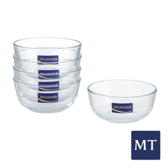 6pcs Pays “Payali” 130mm Clear Glass Serving Bowl – Elegant Round Dessert & Salad Dish Set - Habitt