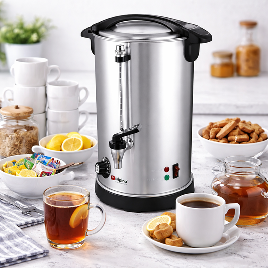 Alpina Water Boiler 12L 1500W Stainless Steel Hot Water Dispenser with Tap – Large Capacity Electric Boiler (SF-2810) - Habitt