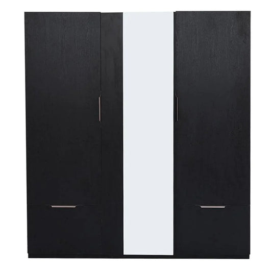 Carter 3 Door Wardrobe Black+2009 1200