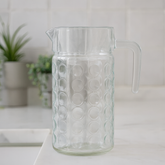 1850 ml Clear Glass Beverage Jug – Large-Capacity Drink Pitcher with Handle & Easy-Pour Spout (1 Pc) - Habitt
