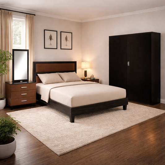 Kenton X - Bed, Dresser & 2 Door wardrobe - Habitt