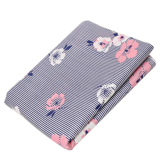 Blue Stripe Double Bed Sheet 90x96 - Habitt