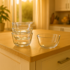 6pcs Pays “Payali” 130mm Clear Glass Serving Bowl – Elegant Round Dessert & Salad Dish Set