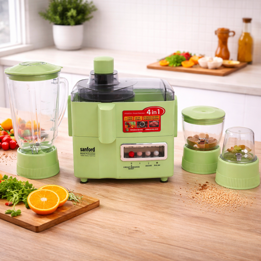 Sanford 4-in-1 Food Processor & Juicer Set – Blender, Grinder, Chopper & Juicer - Habitt