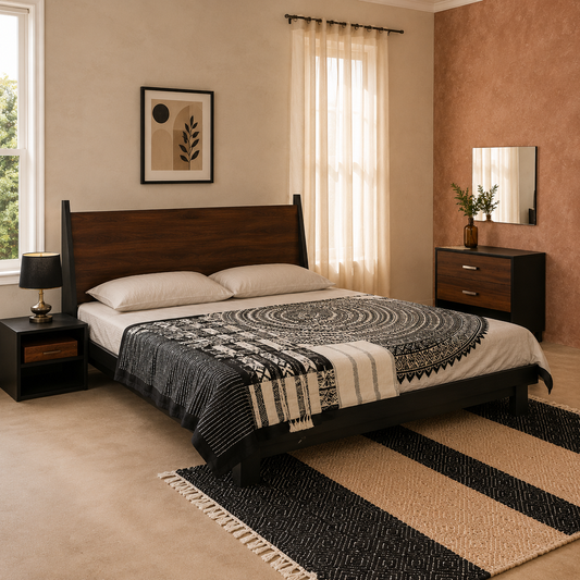 Savior King/Queen Size Bed With Dresser