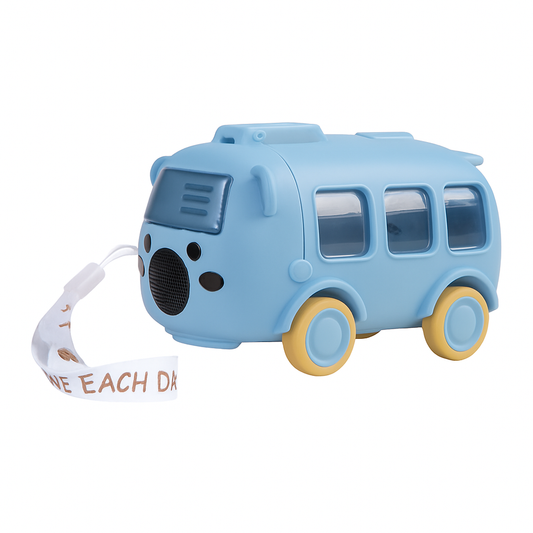 1Pc Cute Bus-Shaped Water Bottle (Assorted) – Portable Kids Drinking Bottle with Strap