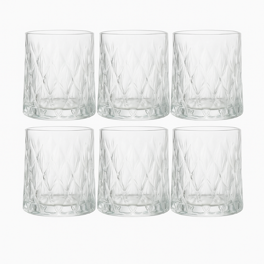 Clear Glass Tumbler 370 ml – Set of 6