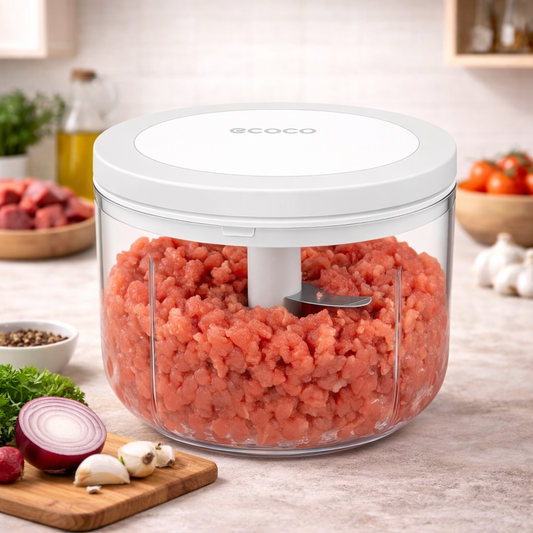 Ecoco Manual Food Processor – Hand-Pull Vegetable Chopper & Mincer for Kitchen Use - Habitt