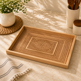 Tray Geometric Engrave 13x13 Inch – Tribal