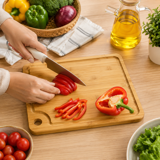 Wooden Cutting Board with Handle – 26x38CM & 30x43CM | Kitchen Chopping, Slicing & Food Preparation Board