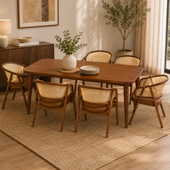 Noor 6 Person Dining Table with Chairs