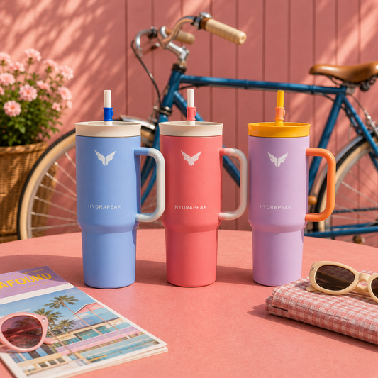 Assorted MAVERICK Quencher 1200ML | Large Tumbler with Handle & Straw